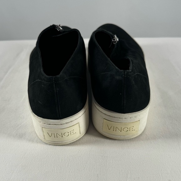 Vince Warner Zip Front Suede Platform Sneaker in Black‎ Size 8.5 - Picture 6 of 8